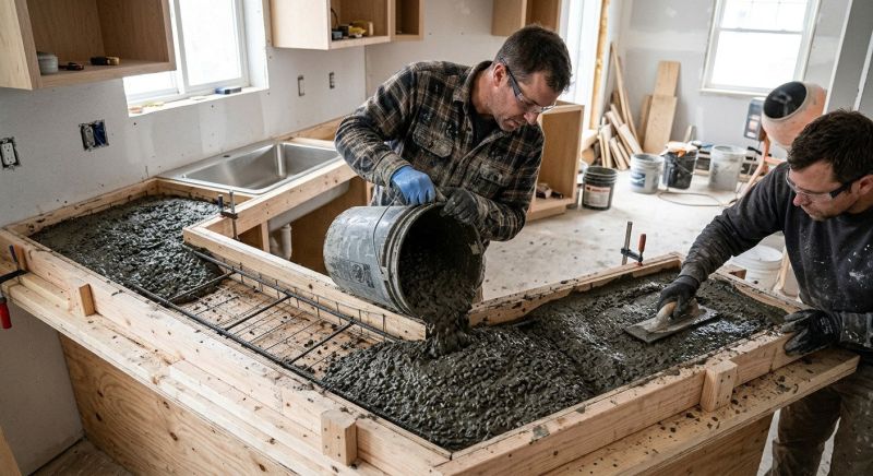 Cement Countertop Installation in Marin County, CA
