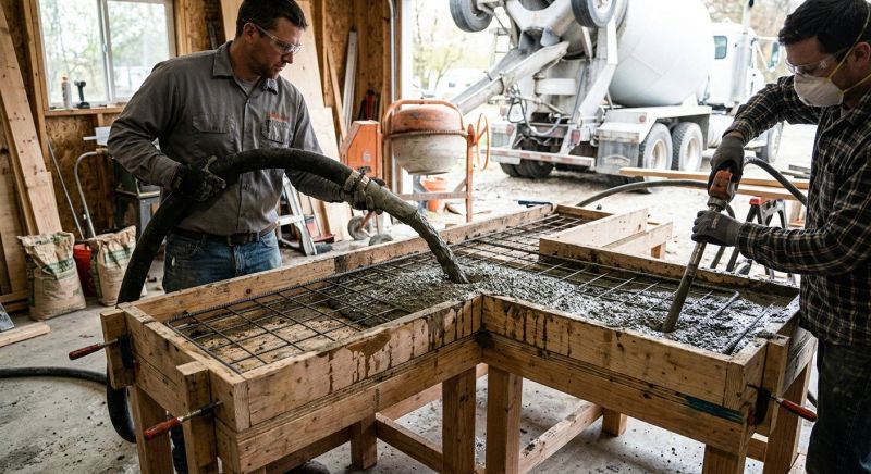 Cement Counter Installation in Napa, CA