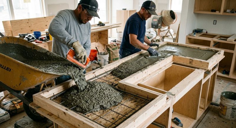 Concrete Countertop Pouring in Napa, CA