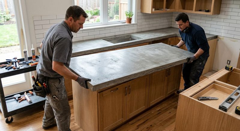 Poured Countertop Installation in Santa Rosa, CA